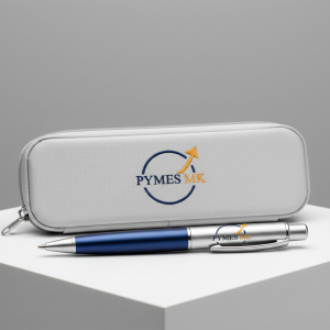 Bolígrafo con su estuche con logo